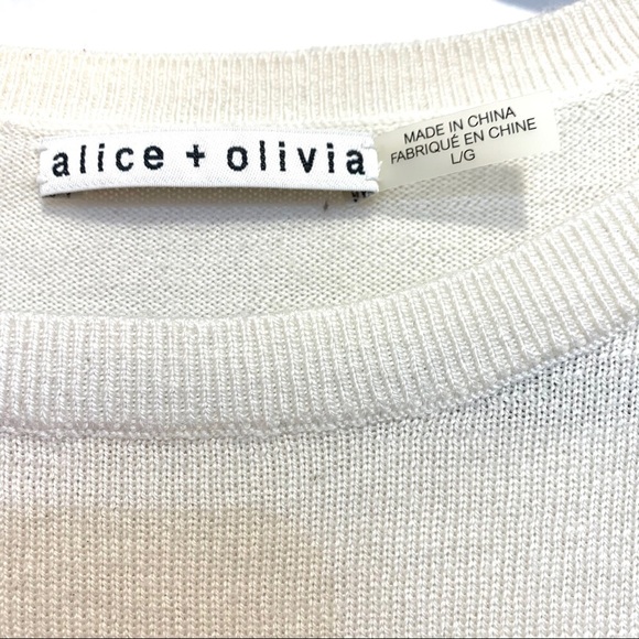 ALICE + OLIVIA “STORA” RUFFLE-SLEEVE MERINO WOOL - Picture 7 of 7